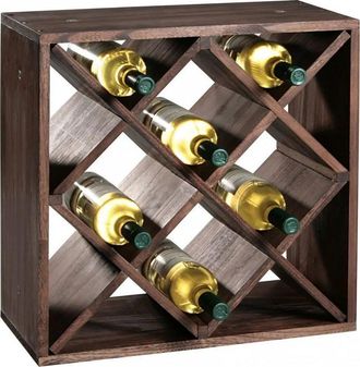 KESPER Estanter&iacute;a Para Vino Madera Marr&oacute;n Capacidad 12 Botellas