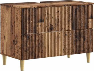 vidaXL Mueble De Lavabo Para Ba&ntilde;o Arnhem Madera Envejecida Vidaxl