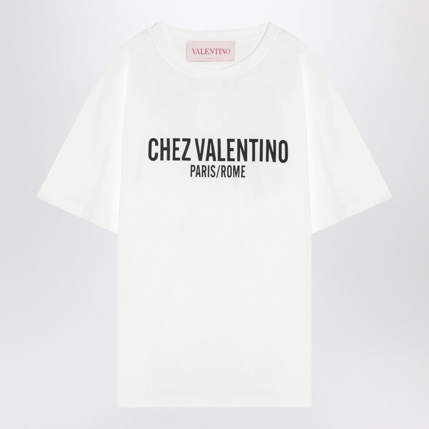 VIP SALE【VALENTINO】コットン T シャツ Valentino Garavani Cotton T-Shirt with Chez Print | Saks