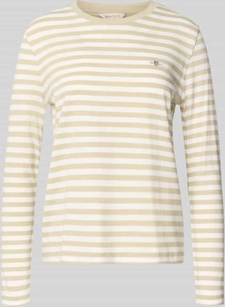 GANT Longsleeve mit Label-Stitching in Sand, Gr&ouml;&szlig;e XXL