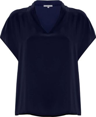 Kocca Dames, Blouses & Shirts, Blauw, Maat: XS Zijde