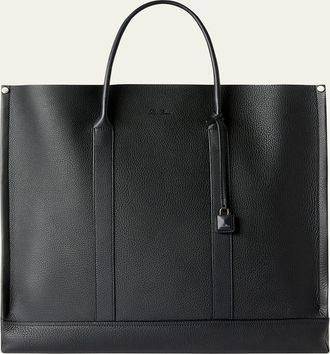 Loro Piana Mens Beam Leather Tote Bag