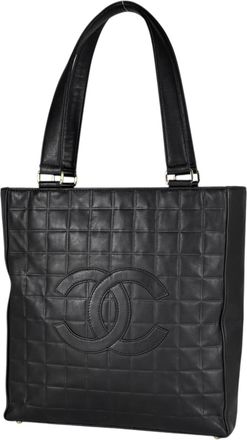 Chanel Black Leather Tote Bag (Pre-Owned)