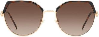 Carolina Herrera Brown Gradient Geometric Ladies Sunglasses HER 0238/S 0LVL/HA 56