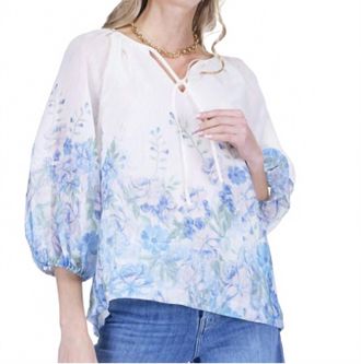 Jade Yoga Wildflower Blouse In White