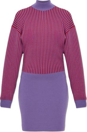 Versace Dames, Jurken, Paars, Maat: 2XS Wol