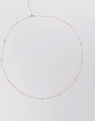 Valentino Garavani crystal-embellished vlogo necklace
