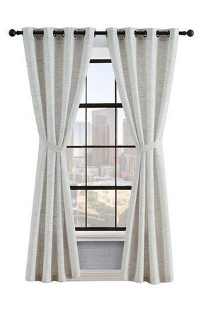 Lucky Brand Sierra Textured Set of 2 Curtain Panels in Taupe at Nordstrom Rack, Size 38X96