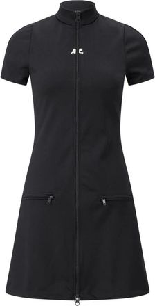 Courr&egrave;ges Slim-Fit Minijurk - Dames - Korte kleedjes - Zwart - M - Kleedjes
