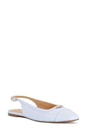 Dune London Hanna Slingback Cap Toe Flat in Blue at Nordstrom, Size 9.5Us