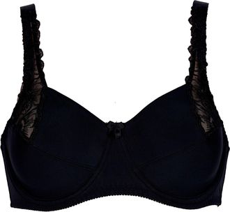 Elbrina B&uuml;gel-BH ELBRINA, Damen, Gr. 100, Cup B, schwarz, Spitze, Obermaterial: 85% Polyamid, 9% Elasthan, 6% Polyester, leicht transparent, unifarben, comfor