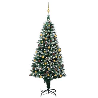 vidaXL &Aacute;rbol De Navidad Helado Con Luces, Bolas Y Pi&ntilde;as 240 Cm Vidaxl