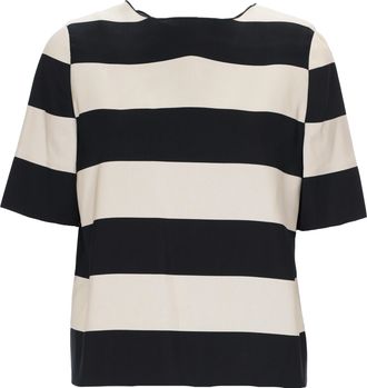 Lanvin Lanvin top met zwarte en witte strepen - jaren 2010