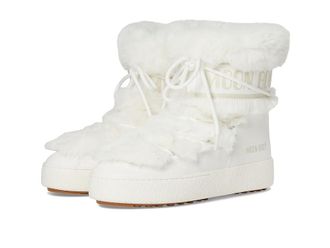 Moon Boot Ltrack Faux Fur Wp Womens Cold Weather Boots White : EU 36 (US Womens 5.5) B - Medium, Synthetic