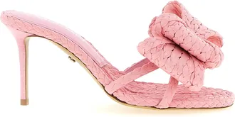 Mach & Mach Multicolor Raffia Stiletto Heel Womens Sandals