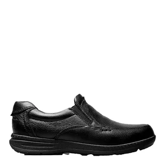 Nunn Bush Mens Nunn Bush Cam Moc Toe Slip-On Black Tumbled Leather 84696-222
