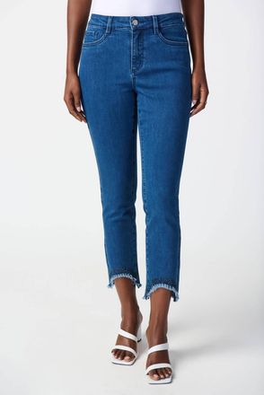 Joseph Ribkoff Skinny Slim Crop Jeans In Denim Medium Blue
