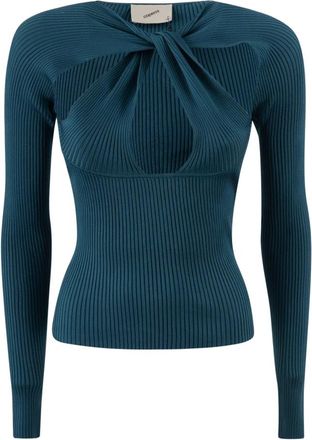 Coperni Peacock Top - Dames - Ronde hals truien - Groen - M - Truien & Vesten