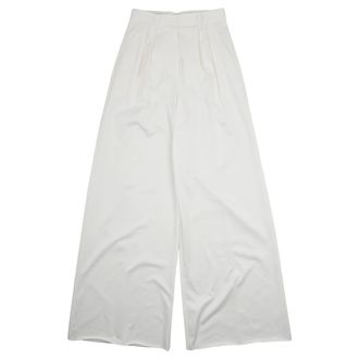 Max Mara Wide Trousers, female, White, Size: 2XS Chenzia Wide Trousers