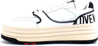 Love Moschino Schoenen, Dames, Wit, 40 EU, Leer, Sneaker