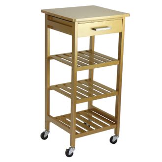 Oceanstar Bamboo Kitchen Trolley