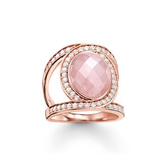 Thomas Sabo Thomas Sabo Cocktailring rosa Love Knot pink TR2015-537-9-48