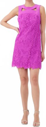 Trina Turk Bev 2 Floral Lace Mini Dress In Violetta