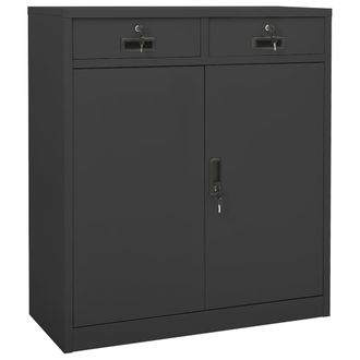vidaXL Armario De Oficina De Acero Gris Antracita 90x40x102 Cm Vidaxl