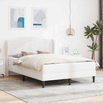 vidaXL Vidaxl Struttura Letto Con Materasso Bianco 160 X 200 Cm Similpelle
