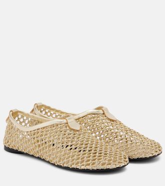 Loro Piana Floaty fishnet ballet flats