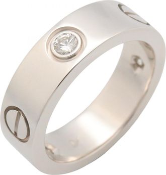 Cartier Silver Clear White Gold (18K) Band Ring (Pre-Owned)