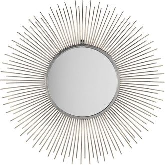 Beliani Beliani - Specchio Da Parete Tondo &Oslash;80 Cm In Color Argento Cilly