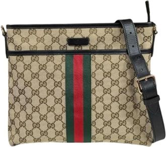 Gucci Pre-owned Cross Body Bags, female, Beige, Size: ONE SIZE Pre-owned Vintage Shoulder Bag