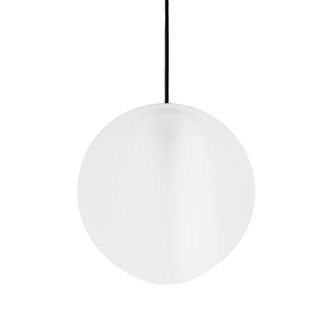 Zafferano Sirio Lampada A Sospensione A Led Di Design In Ceramica Bianca Con Diffusore In Policarbonato Opale, Luce Calda 2700k, 8w, Diametro 24 Cm, Ip40