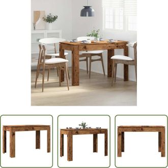 vidaXL Tavolo da pranzo in legno antico - Tavolo da Pranzo Legno Antico 120x60x76 cm in Truciolato