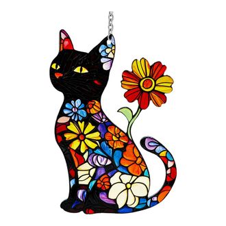 OEM Atrapasue&ntilde;os De Vidrieras Con Elegante Rama De Gato - 1