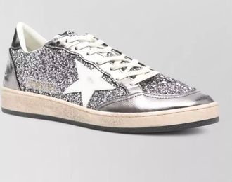 Golden Goose ballstar glitter sneakers star patch