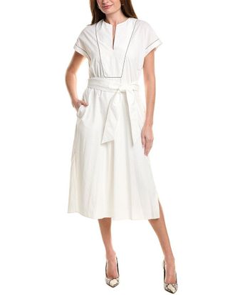 Brunello Cucinelli Silk-Blend Midi Dress