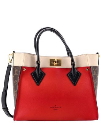 Louis Vuitton Red Monogram Canvas On My Side Mm (Authentic Pre-Loved)