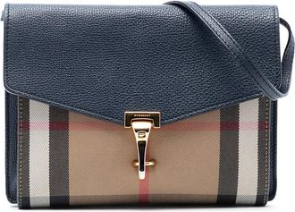 Burberry Pre-owned Burberry Small Leather and House Check Canvas Derby Macken Crossbody Ladies CFPNBA1241