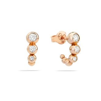 Dodo ORECCHINI STUD BOLLICINE ORO ROSA & DIAMANTI