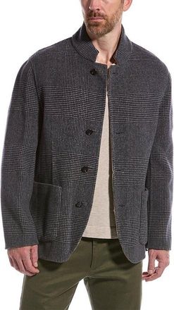 Brunello Cucinelli Mens Blue Wool Blend Jacket, Size 50