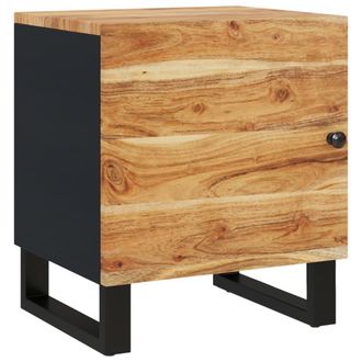 vidaXL Mesita De Noche De Madera Maciza De Acacia 40x33x46 Cm Vidaxl