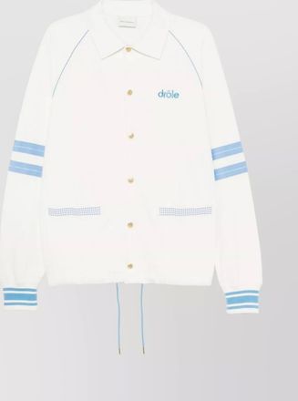 Drôle de Monsieur logo polo shirt featuring drawstring hem