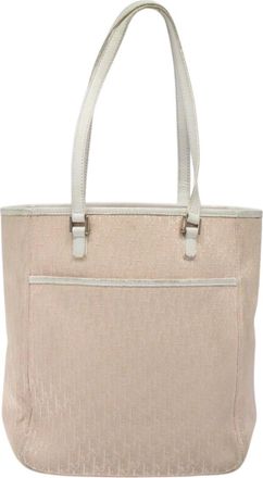 Dior Trotter Pink Canvas Tote Bag (Pre-Owned)