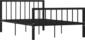 vidaXL 284570 Bed Frame without Mattress Black Metal 120x200 cm Vidaxl