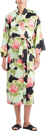 Natori Natori Ascendant Lotus Printed Satin Robe