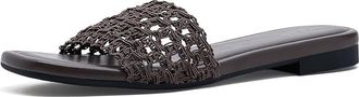 Rag & Bone Ellie Slides Womens Sandals Dark Mocha Mesh : EU 37.5 (US Womens 7.5) M, Synthetic