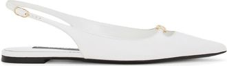 Dolce & Gabbana 70mm Slingback Shoes - women - Lambskin/Goat Skin/Leather - 37.5 - White