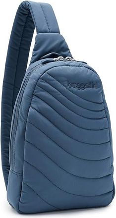 Baggallini Set Wave Sling Clutch Womens Handbags Mist Wave Puff, Polyester